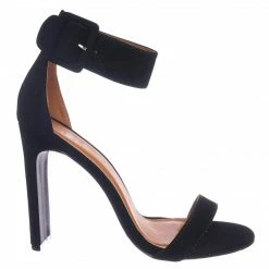 X2B New Thalia6 Barely There Thin Wide Block High Heel Sandal -Ankle Strap Open Toe Shoe