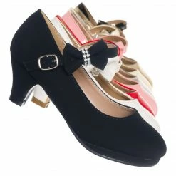 Forever Link New Dana62K Children Girl Rhinestone Round Toe Mary-Jane Dress Pump W Platform