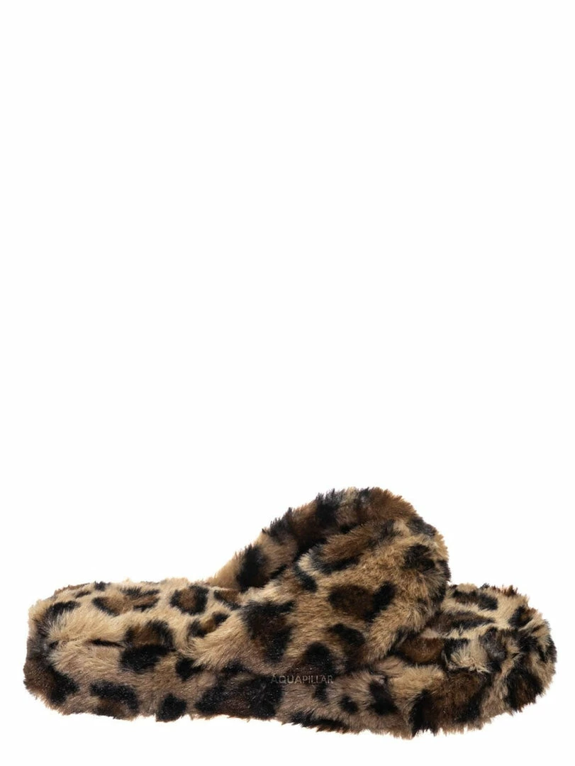 Bamboo New Warmness05 Fluffy Faux Rabbit Fur Sandal - Flatform Thong Flip Flop Slipper