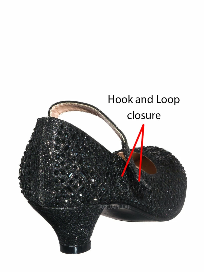 Forever Link New Jemma08K Children Girl Rhinestone Crystal Glitter Pump For Wedding & Parties