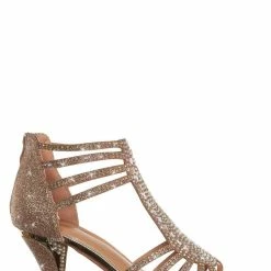 Forever Link Perform69 Rhinestone Crystal High Heel Sandal - Women Glitter Dress Shoes New