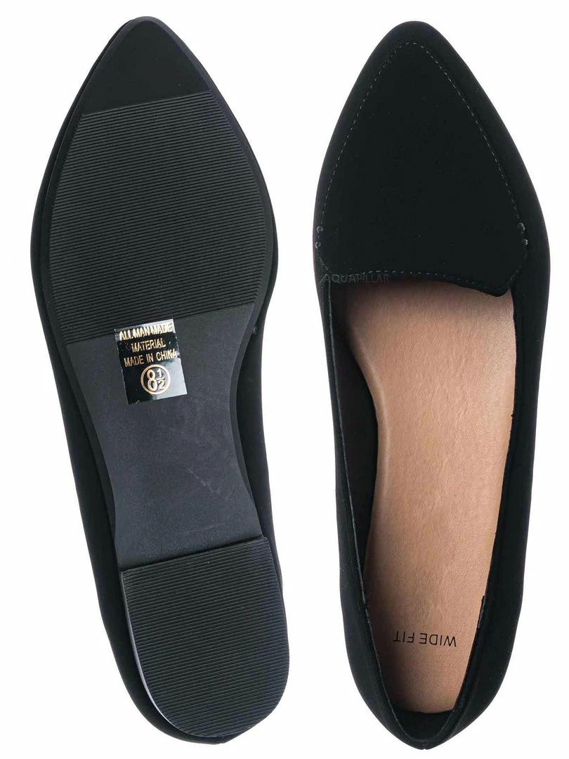 CityClassified Remy Wide Width Pointed Toe Flat Loafer - Women Men Dressy Slip On Shoes