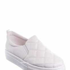 Bamboo New Story02 Flatform Quilted Sneaker -Women Matelassé Slip On Sporty Platform Loafer