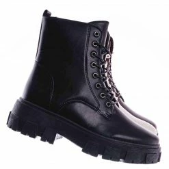 Top Moda Lux1 Chunky Platform Combat Boots - Threaded Lug Sole Military Fashion Bootie New