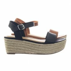 Soda Picosa Espadrille Wrap Flatform Sandal - Womens Flat Platform