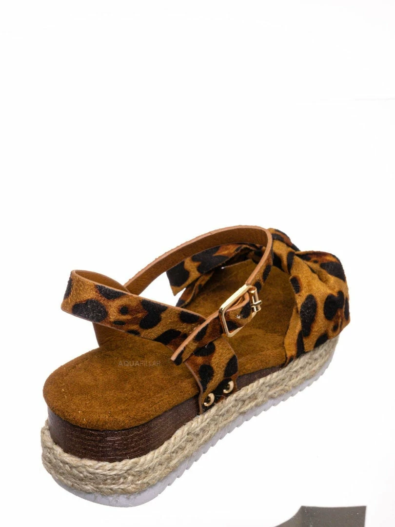 Forever Link New Sensational32K Girls Espadrille Flatform Sandal - Children Thread White Platform