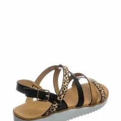 Aquapillar Pansy24 Lightweight Foam Flatofrm Sandal - Platform Strappy Mix Print Flat Shoes New