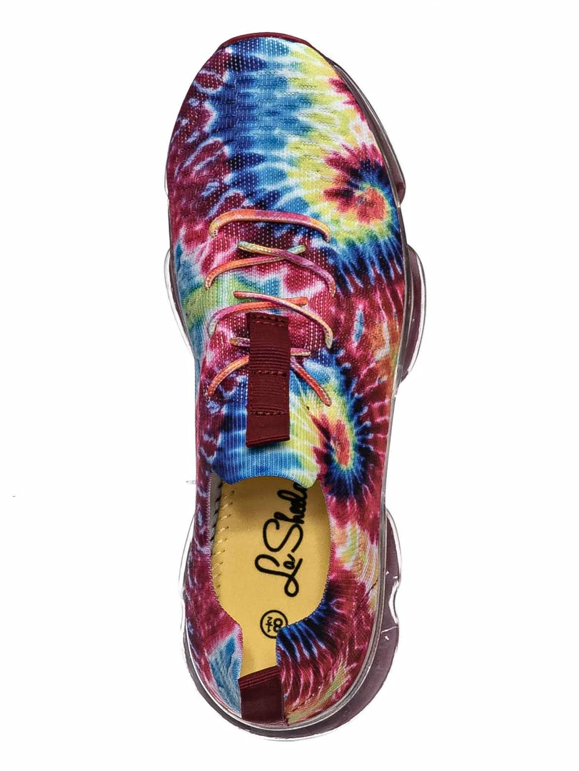 Forever Link Flow19 Stretch Elastic Mesh Sneaker - Festival Lace Up Rubber Air Bubble Cushion