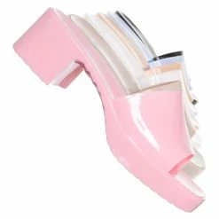 Forever Link List11 Jelly Block Heel Clog, Women's Rubber Slide Sandal New