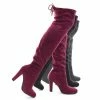 Forever Link Dasiah1 Over The Knee Block Heel Boots - Top Lace Tie Slouchy Thigh High Shoes New