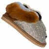Liliana New Skylar1 Rhinestone Fur Lined Trimming Slipper - Women Winter Shoes