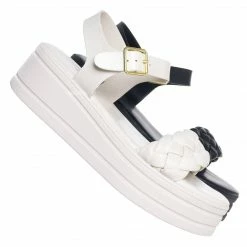 Soda New Rowdy Braided Flatform Sandal, Womens Quarter Strap Flat Platform