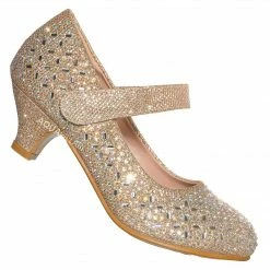 Forever Link New Jemma08K Children Girl Rhinestone Crystal Glitter Pump For Wedding & Parties
