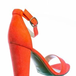 Bamboo New Mania03 Chunky Block High Heel Sandal - Open Toe Retro Ankle Strap Dress Shoes