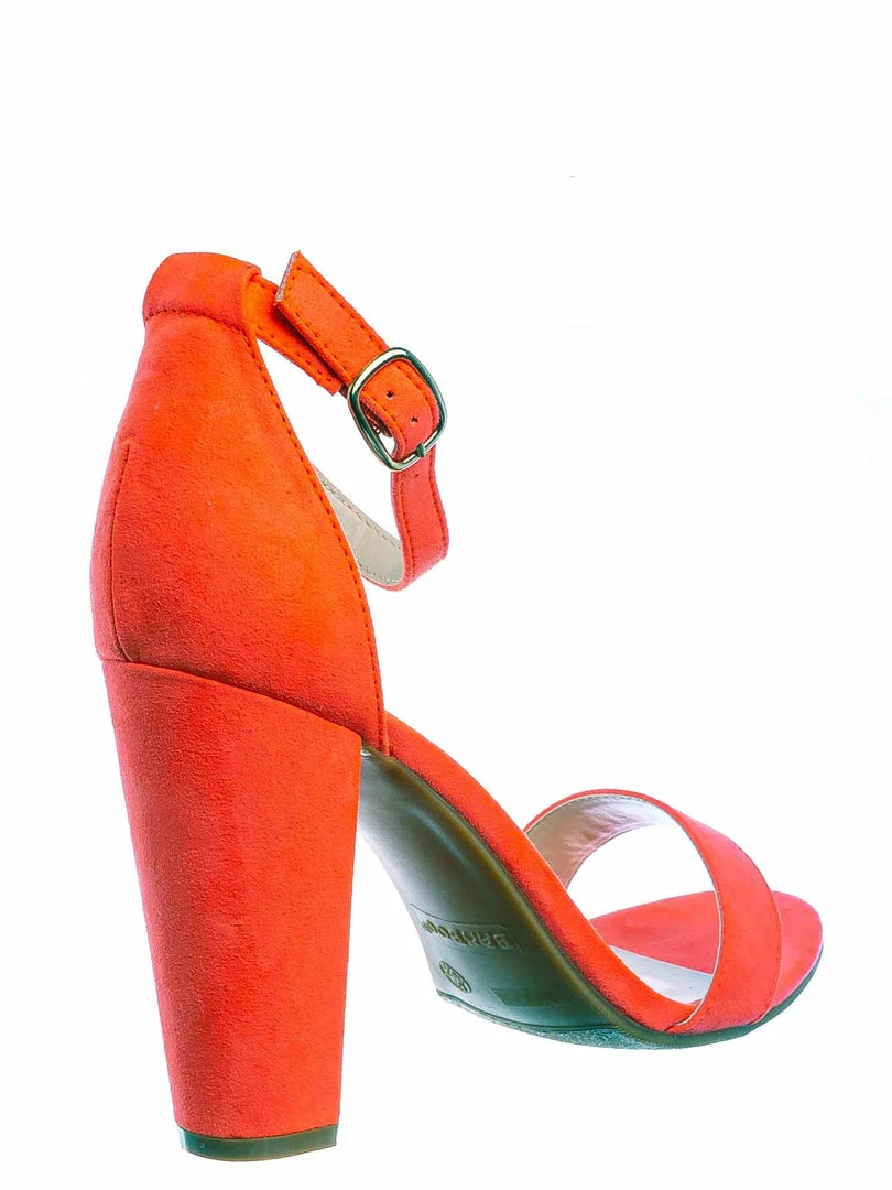 Bamboo New Mania03 Chunky Block High Heel Sandal - Open Toe Retro Ankle Strap Dress Shoes