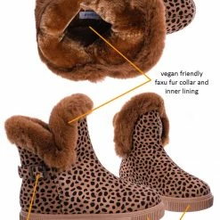 Bamboo Cozette03 Foldable Winter Faux Fur Slipper Bootie - Fold Shearling Snow Shoe New