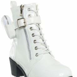 Forever Link New Access39K Childrens Utility Pouch Combat Boots - Girls Shoes