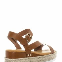 Bamboo Leading03 Gladiator Strappy Espadrille Flatform - Platform Wedge Open Toe Sandal