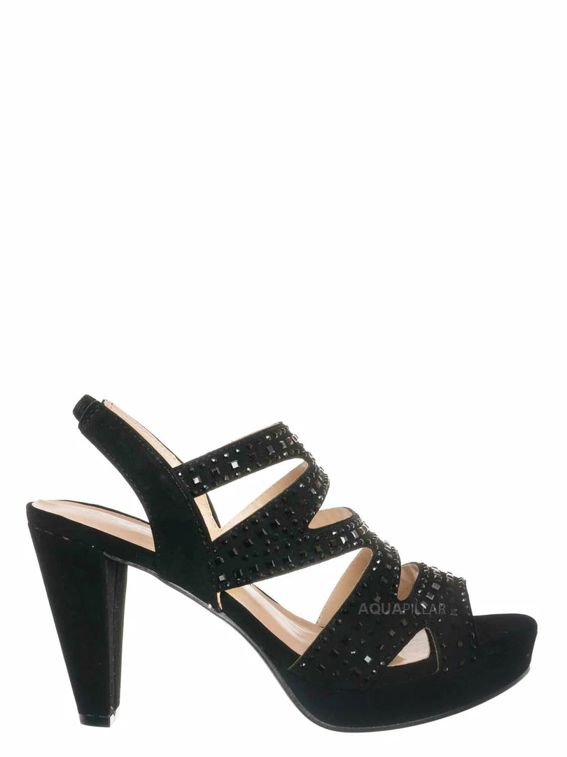 Forever Link System82 Rhinestone Crystal Open Toe Sandal - Women Ankle Strap