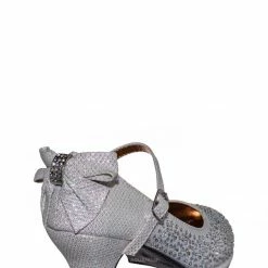 Little Angel Tasha004E Girl Rhinestone Crystal Mary Jane Pump - Kids Block Heel Dress Shoes New