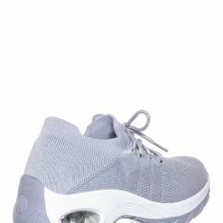 Forever Link Impact35 Lace Up Sock Sneaker - Retro Knitted Cushioned Stretch Knit Snockers