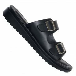 Soda GainS Flexible Footbed RubberSlide, Double Buckle Slip On Sandal