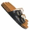 Wild Diva Michiko01 Unisex Double Buckle Slide , Lightweight Cork Footbed Sandal