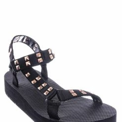 Bamboo Sweetdream02 EVA Sporty Sandal W Metal Stud Detail - Flatform Foam Comfy Shoe