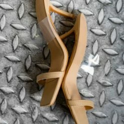 Anne Michelle New Zeal03 Clear Lucite High Heel Mule, Women Transparent Sandal