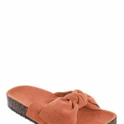 Forever Link Berk24 Molded Footbed Slipper Sandal - Women Comfort Contour Cork Slip On Shoes