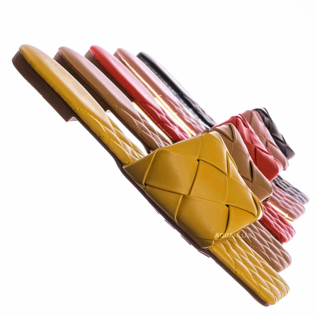 Forever Link Padded18 Wide Woven Slide Sandal - Womens Elongated Open Square Toe Slipper Mule New