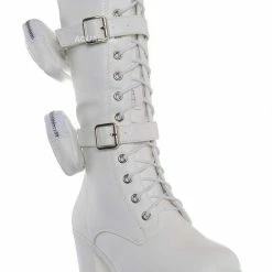 Forever Link Pacific34K Children's Block Heel Utility Combat Boot New