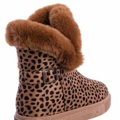 Bamboo Cozette03 Foldable Winter Faux Fur Slipper Bootie - Fold Shearling Snow Shoe New